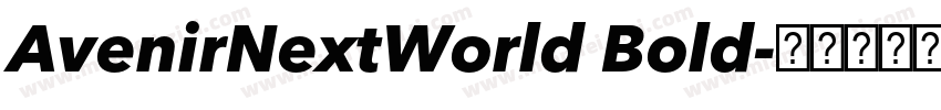 AvenirNextWorld Bold字体转换
